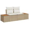 vidaXL Garden Sofa Set 13 pcs Beige Poly Rattan