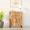 vidaXL Sideboard Natural and Black Solid Mango Wood Medium Sideboard