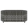 vidaXL Patio Lounge Set Set of 4 Gray PE rattan 4 Piece Set