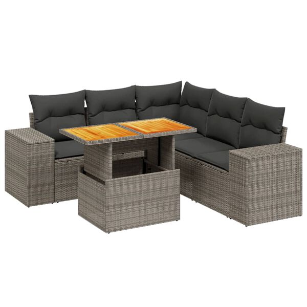 vidaXL Garden Sofa Set Grey