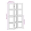 vidaXL Room Divider 3 Panels White Solid Wood Paulownia