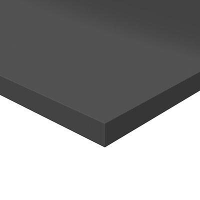 vidaXL Bookshelf Boards 4 pcs High Gloss Gray 31.5"x11.8"x0.6" Engineered Wood