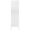 vidaXL Wardrobe White Steel Medium Height-Adjustable Shelves Wardrobe