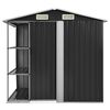vidaXL Garden Shed Anthracite Galvanized Iron Large Garden Shed