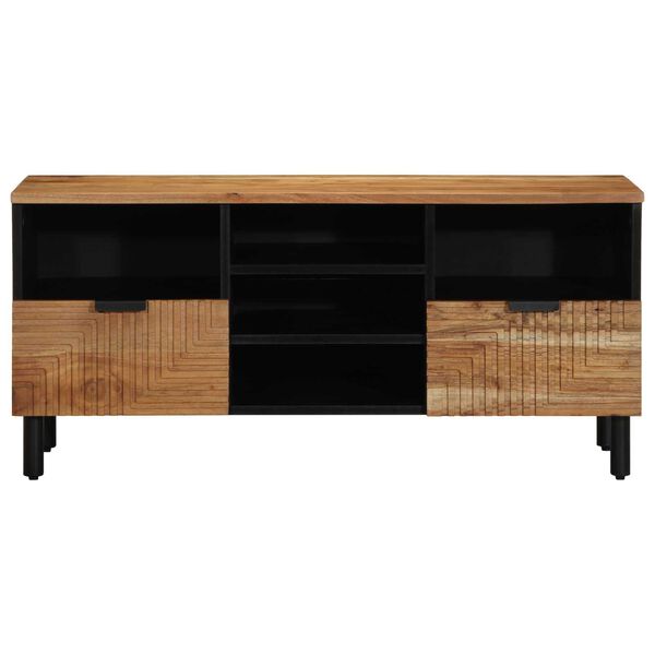 vidaXL TV Units with Drawer Solid Acacia Wood 39.37 x 13.19 x 18.11 in