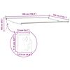 vidaXL Retractable Awning Multicolour 196.85" x 118.11