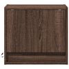 vidaXL Wall-mounted Bedside Cabinet Set of 2 Brown oak Engineered wood