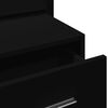 vidaXL Wall-mounted Bedside Cabinet Black Engineered wood