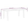 vidaXL Dining Table Natural wood Solid acacia wood Large Durable