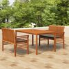 vidaXL Outdoor Dining Set Dark grey Solid acacia wood, 100% polyester