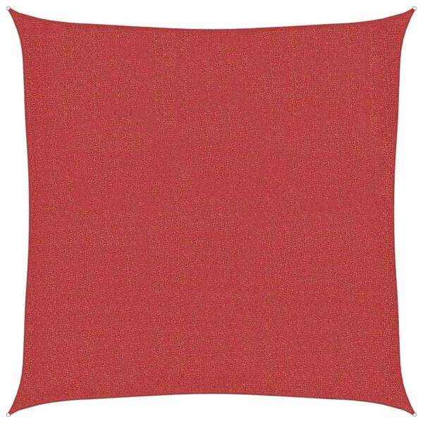 vidaXL Sunshade Sail 1.75 oz/ft² Red 6.6x6.6' HDPE