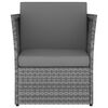 vidaXL Patio Chair Anthracite Powder-coated steel, PE rattan Medium
