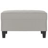 vidaXL Footstool Light grey 100% polyester microfiber fabric, plywood