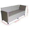 vidaXL Outdoor Furniture Set Grey, Cream White