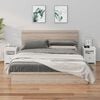 vidaXL Bedside Cabinet Set of 2 White Solid Pine Wood Standard