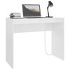 vidaXL Desk High gloss white Engineered wood Compact Sleek Desk