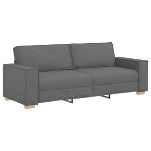 vidaXL 3-Seater Sofa Dark Grey 86.6"x30.7"x33.1" Fabric