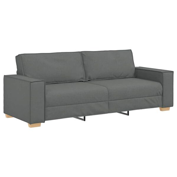 vidaXL 3-Seater Sofa Dark Grey 86.6"x30.7"x33.1" Fabric