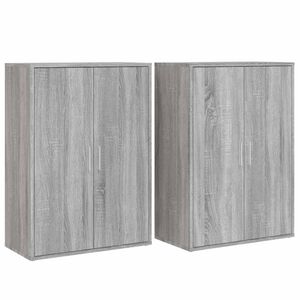 vidaXL Grey Sonoma Sideboard Engineered Wood Medium Stylish Sideboard