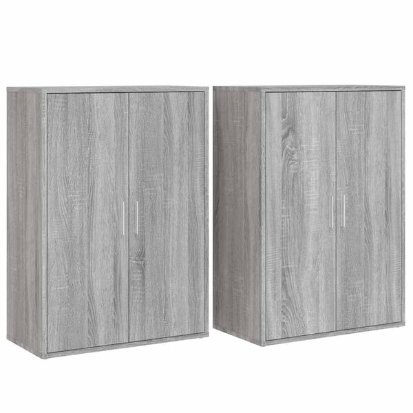 vidaXL Grey Sonoma Sideboard Engineered Wood Medium Stylish Sideboard