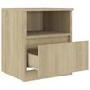 vidaXL Bed Cabinet Set of 2 Sonoma oak Engineered wood Medium