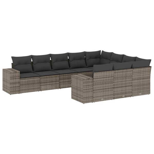 vidaXL Garden Sofa Set Gray