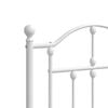 vidaXL Bed Frame White Powder-Coated Steel Full Bed Frame Rectangular