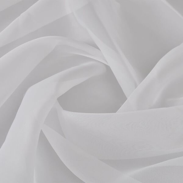 vidaXL Voile Fabric 4.8 x 65.6' White