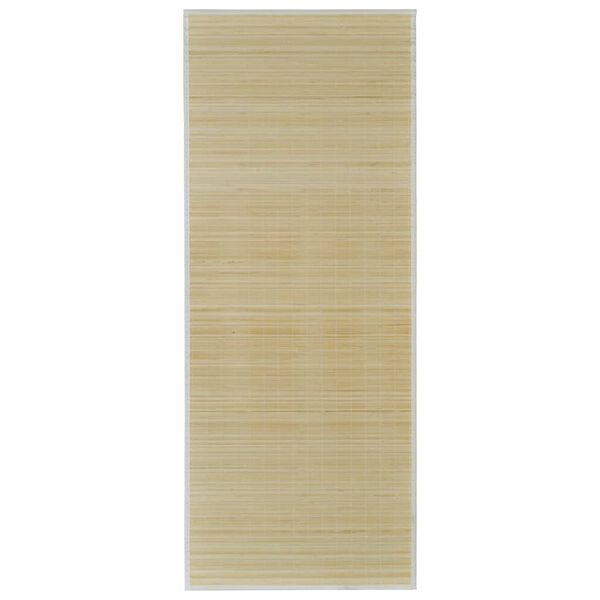 vidaXL Carpet Natural bamboo color Bamboo surface with polypropylene borders