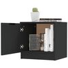vidaXL Bedside Cabinet Set of 2 Black Engineered Wood Standard