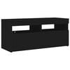 vidaXL TV Cabinet Black Engineered wood Medium Modern TV Cabinet