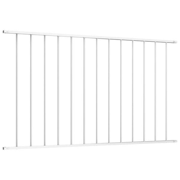 vidaXL Fence Panel Powder-coated Steel 5.4 ft x 3.3 ft White