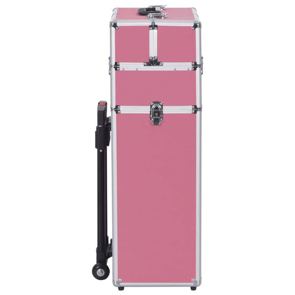 vidaXL Make-up Trolley Aluminium Pink