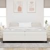vidaXL Bed Frame Cream 78.7&ldquo; x 78.7&rdquo; Corduroy fabric