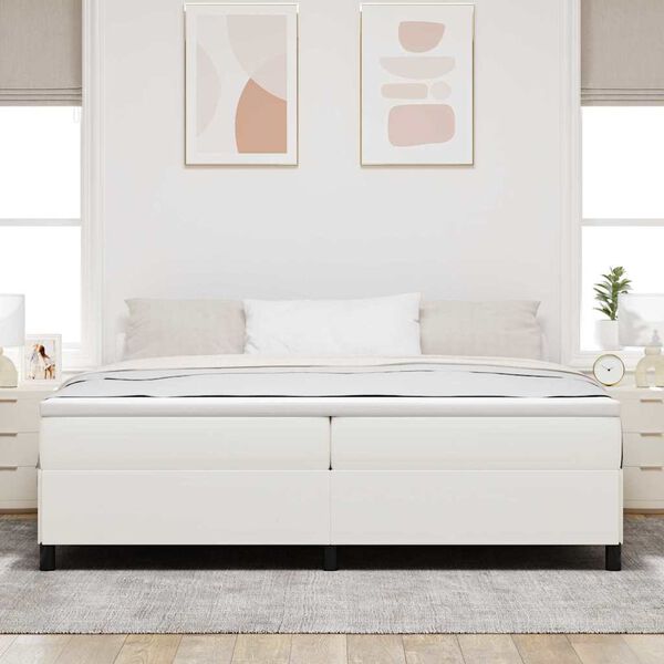 vidaXL Bed Frame Cream 78.7&ldquo; x 78.7&rdquo; Corduroy fabric