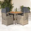 vidaXL Garden Dining Set Grey, Dark Grey