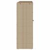 vidaXL Storage Cabinet with Door Beige 39.37 x 14.17 x 40.16 in Rattan