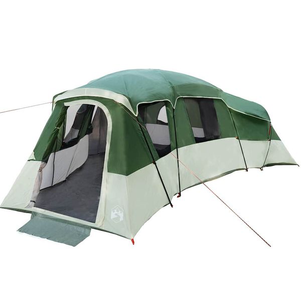 vidaXL Family Tent with Roof Green 762 x 655 x 218 cm Taffeta