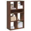 vidaXL Book Cabinet Brown oak Engineered wood Medium Storage