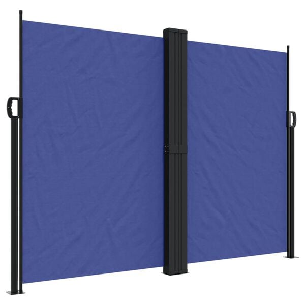 vidaXL Adjustable Retractable Side Awning Blue