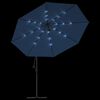 vidaXL Cantilever Garden Parasol Azure Blue UV Protective Polyester Large