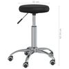 vidaXL Massage Stool Black Faux leather, chrome steel Swivel Modern
