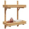 vidaXL Wall Shelf with Shelf Wall-mounted Brown 45 x 26 x 60 cm bamboo