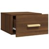 vidaXL Wall-mounted Bedside Cabinet Set of 2 Brown oak Engineered wood
