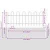vidaXL Garden Fence 2 pcs Grey 11.15 x 1.97 ft Powder-coated Steel