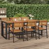vidaXL Garden Table Brown and Black