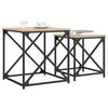 vidaXL Nesting Coffee Table Set of 2 Sonoma oak Engineered wood, metal