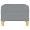 vidaXL Footstool Light grey 100% polyester fabric, plywood, foam