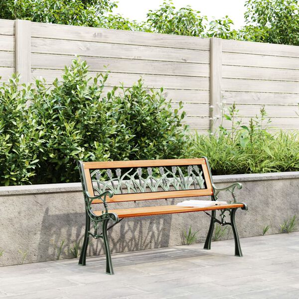 vidaXL Patio Bench 45.7" Solid Wood Fir and Steel