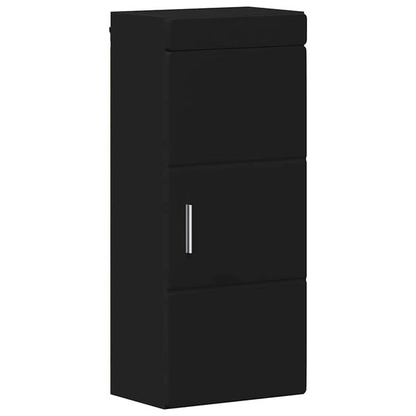 vidaXL Bathroom Wall Cabinet TULUM Black 14.57 x 9.65 x 33.86 in